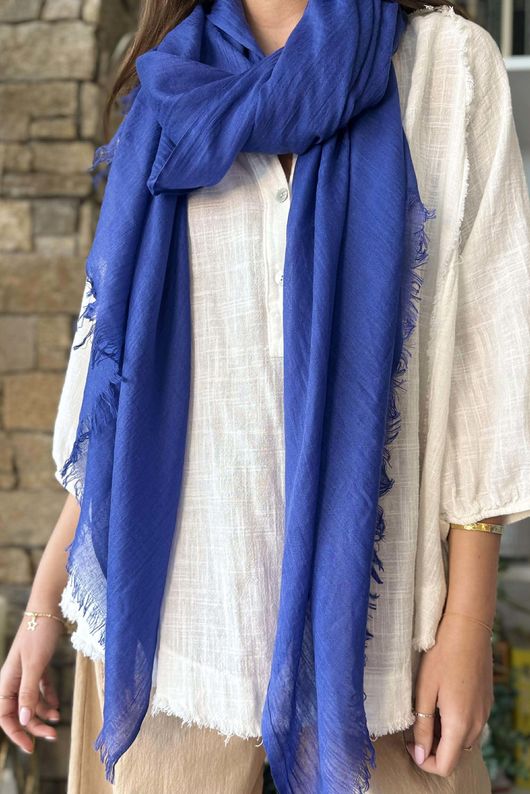 Classic Portobello Scarf Royal Blue 